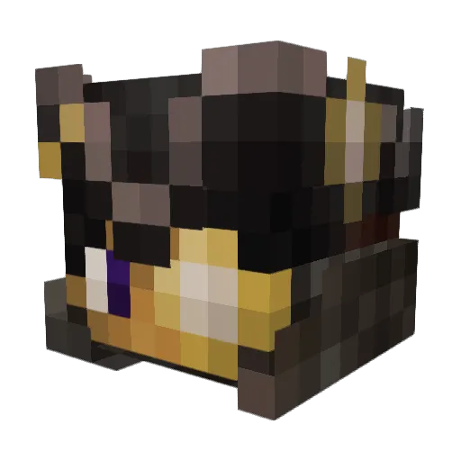 Leofighting Minecraft avatar head, 3D render