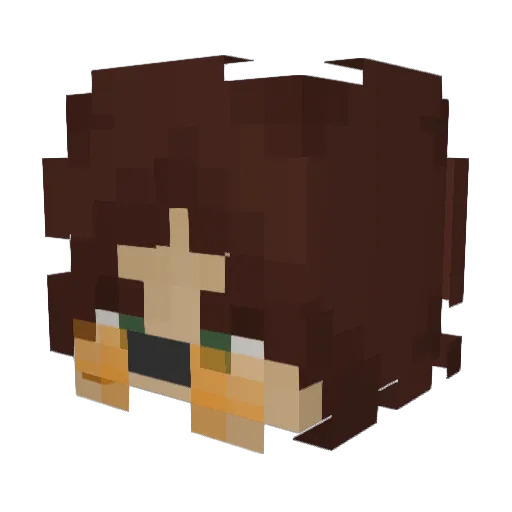 Leogado Minecraft avatar head, 3D render