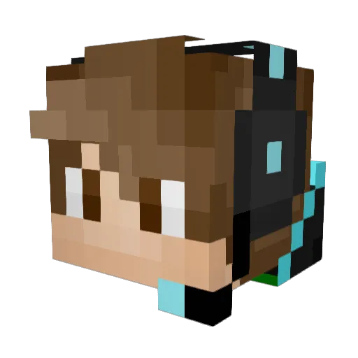 Leogag08 Minecraft avatar head, 3D render