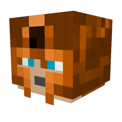 Leohk08 Minecraft avatar head, 3D render
