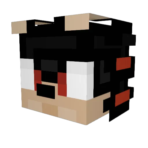 Leohnox Minecraft avatar head, 3D render