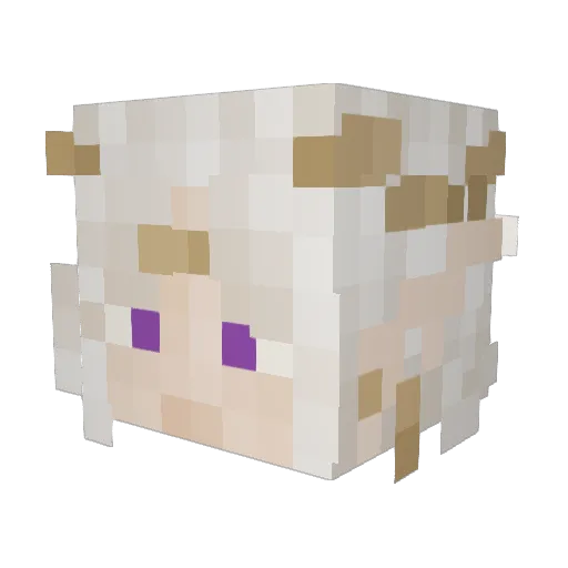 Leolliene Minecraft avatar head, 3D render