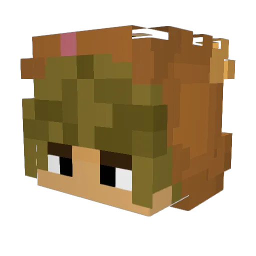 Leoloee Minecraft avatar head, 3D render