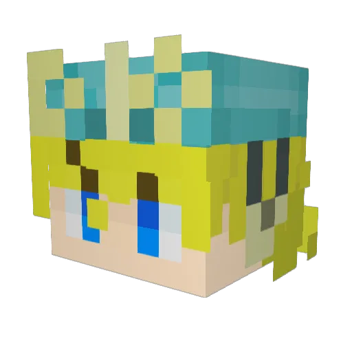 Leon03k Minecraft avatar head, 3D render