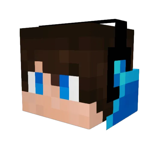 Leon1604 Minecraft avatar head, 3D render