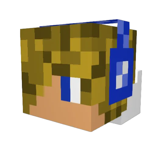 Leon1909 Minecraft avatar head, 3D render
