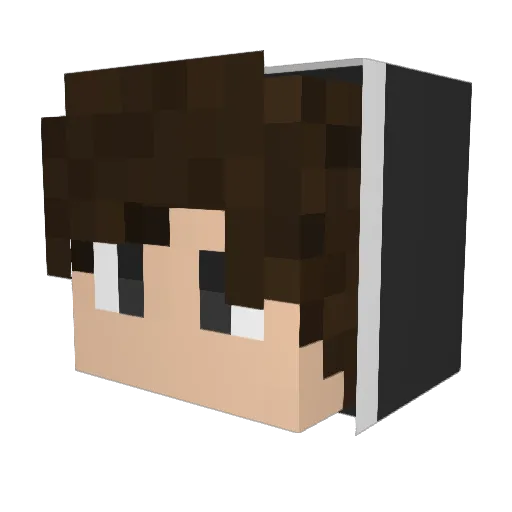 Leon4ek Minecraft avatar head, 3D render