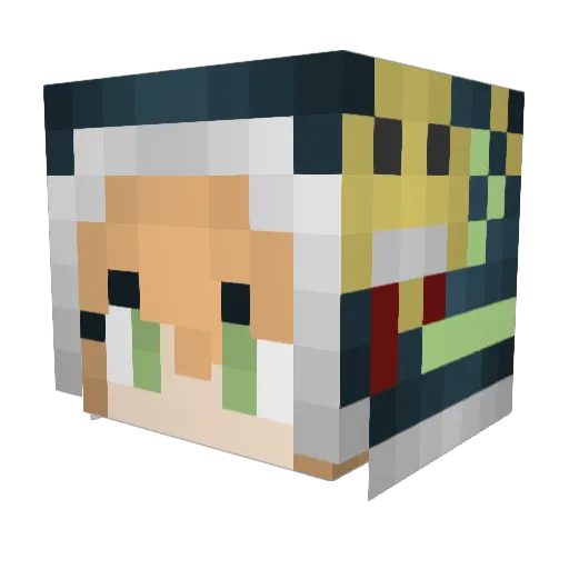 LeonApfel Minecraft avatar head, 3D render