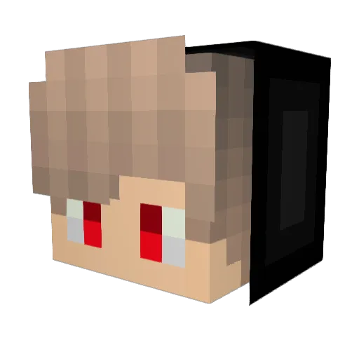 LeonBeats Minecraft avatar head, 3D render