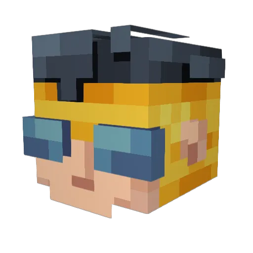 LeonDaDon14 Minecraft avatar head, 3D render