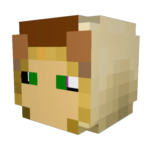 LeonDthera Minecraft avatar head, 3D render
