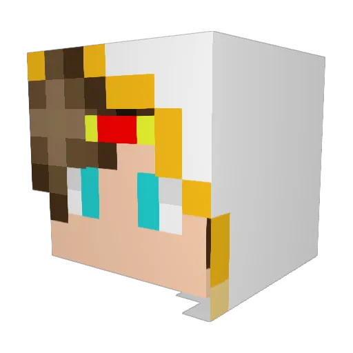 LeonElGallo Minecraft avatar head, 3D render