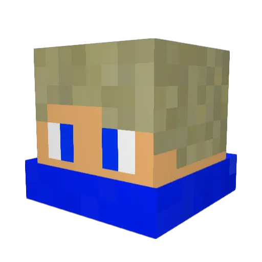 LeonFTW798 Minecraft avatar head, 3D render