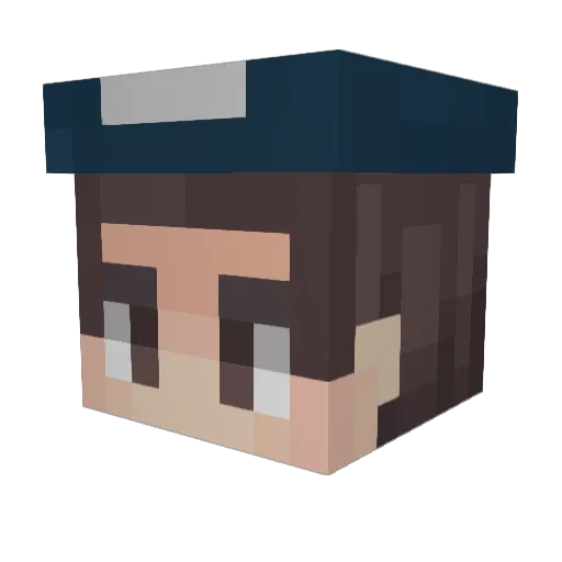 LeonGrieferGames Minecraft avatar head, 3D render