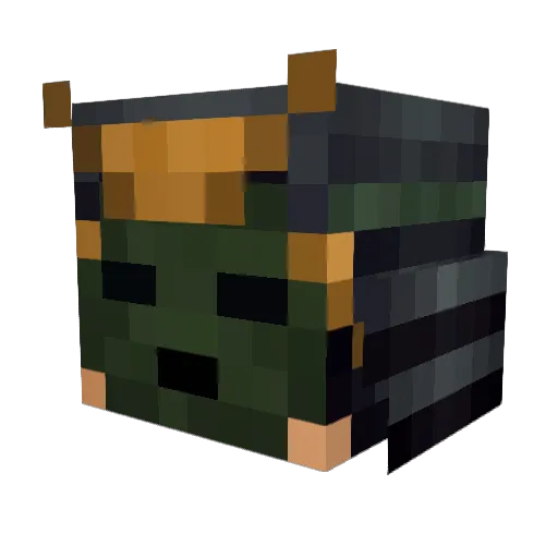 LeonHattori Minecraft avatar head, 3D render