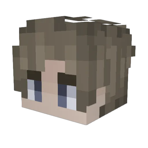 LeonKennedysHuzz Minecraft avatar head, 3D render