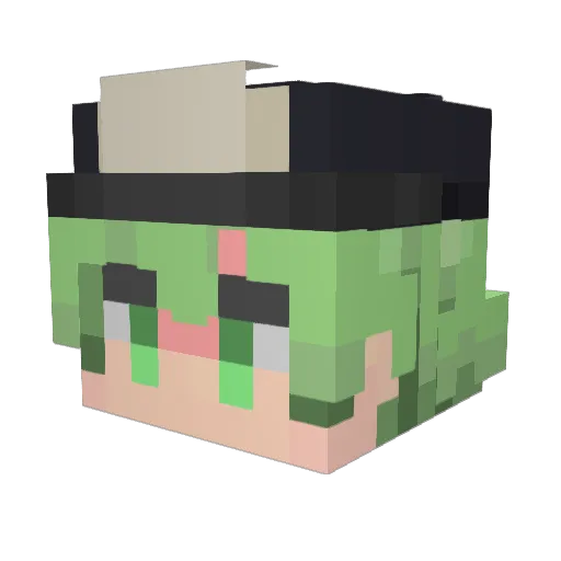 LeonKiddo Minecraft avatar head, 3D render