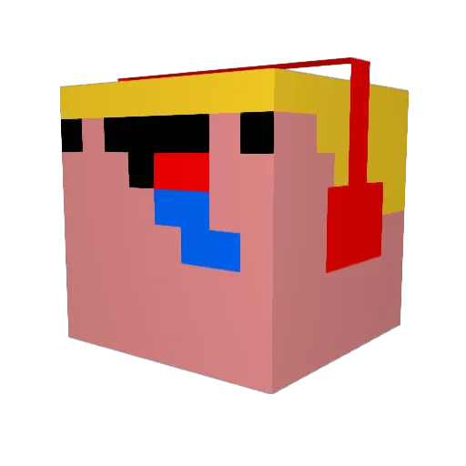 LeonLeel Minecraft avatar head, 3D render