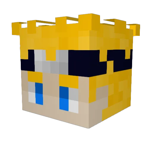 LeonLeffe Minecraft avatar head, 3D render