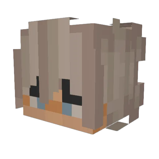 LeonPierce Minecraft avatar head, 3D render