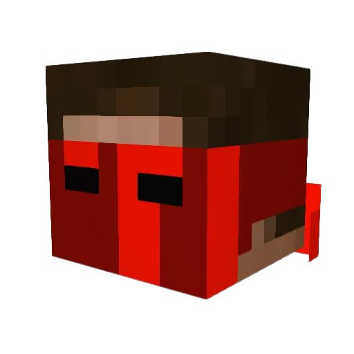 LeonSI Minecraft avatar head, 3D render