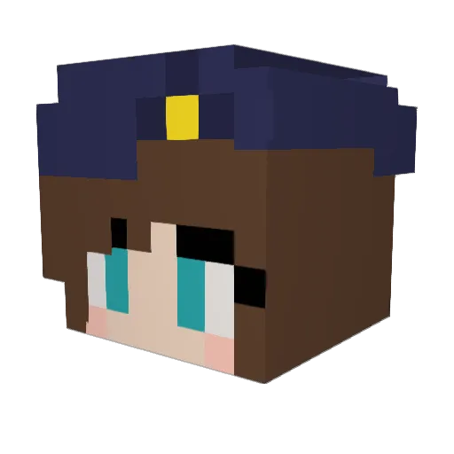 LeonSKB Minecraft avatar head, 3D render