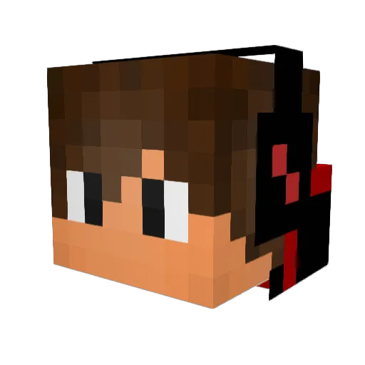 LeonZockt_TV Minecraft avatar head, 3D render