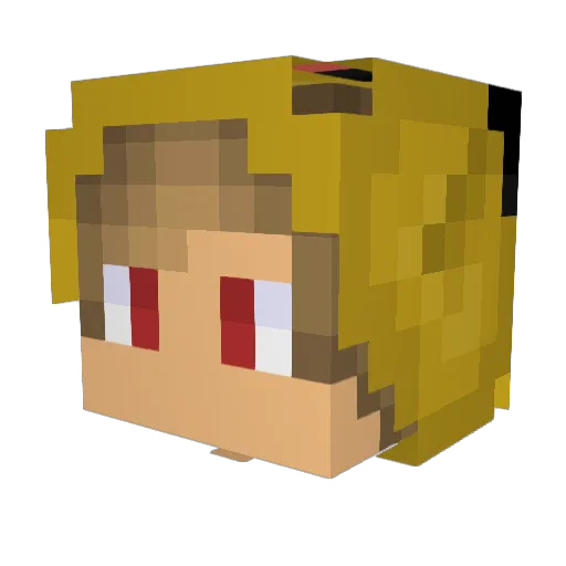 LeonZz Minecraft avatar head, 3D render