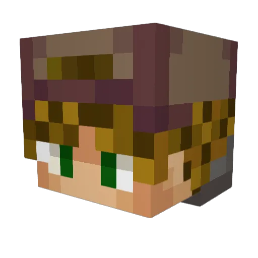 Leon_1201_ Minecraft avatar head, 3D render