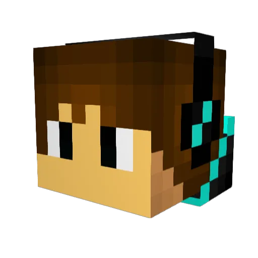 Leon_Starrysky Minecraft avatar head, 3D render