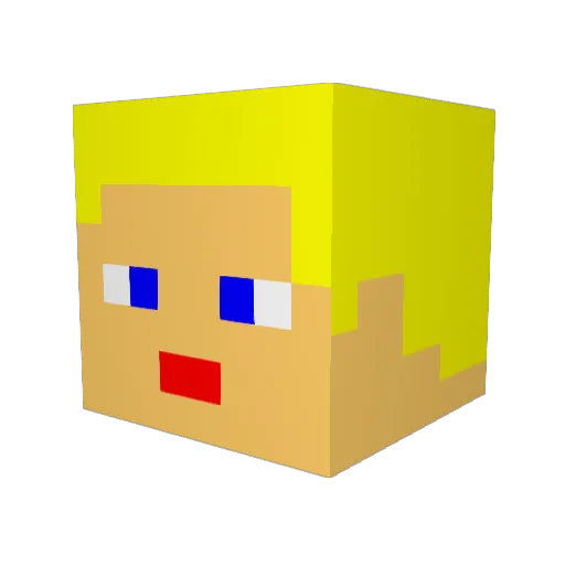 Leon_TV123 Minecraft avatar head, 3D render