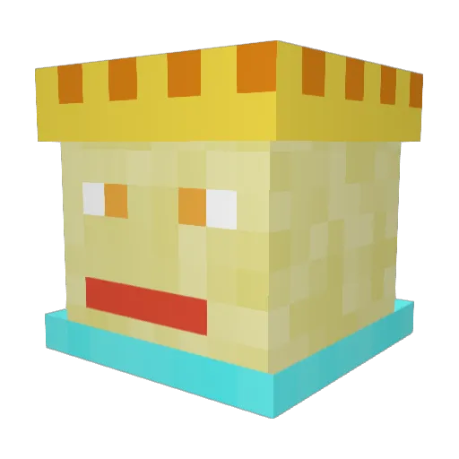 Leon_craft2 Minecraft avatar head, 3D render