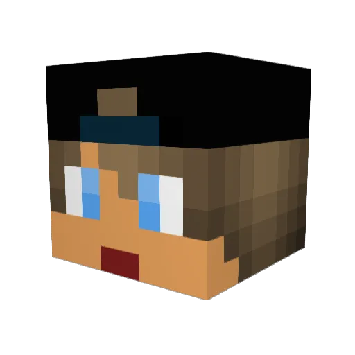 Leona_16 Minecraft avatar head, 3D render