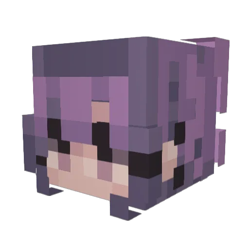 LeonaaBlack Minecraft avatar head, 3D render
