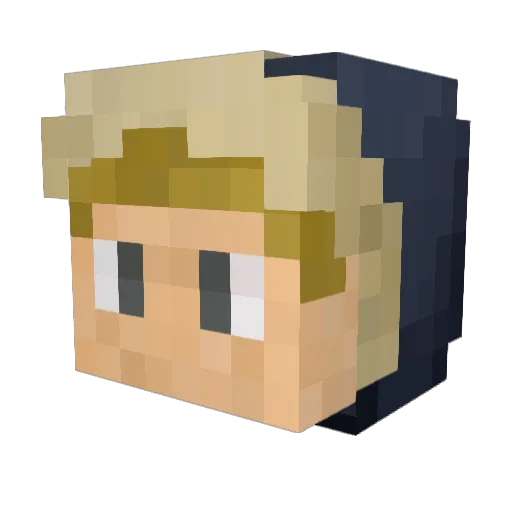 Leonard5 Minecraft avatar head, 3D render
