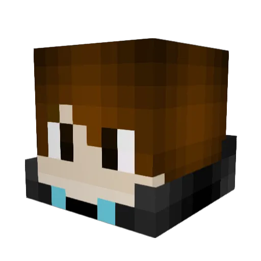 LeonardAG1 Minecraft avatar head, 3D render