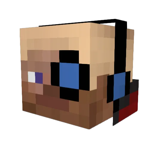 Leonarde Minecraft avatar head, 3D render