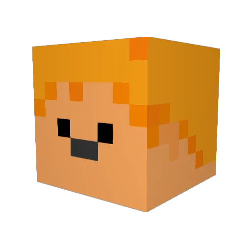 LeonardlLP Minecraft avatar head, 3D render
