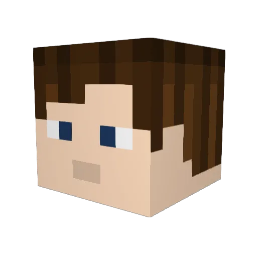 Leonardo101 Minecraft avatar head, 3D render