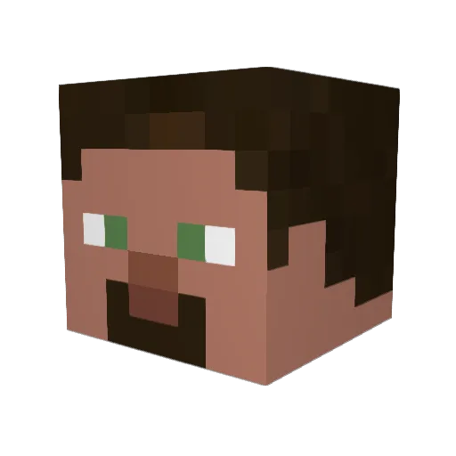 Leonardo37b Minecraft avatar head, 3D render