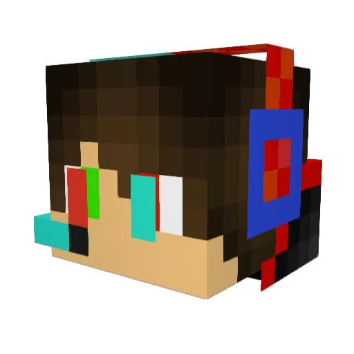LeonardoACB Minecraft avatar head, 3D render