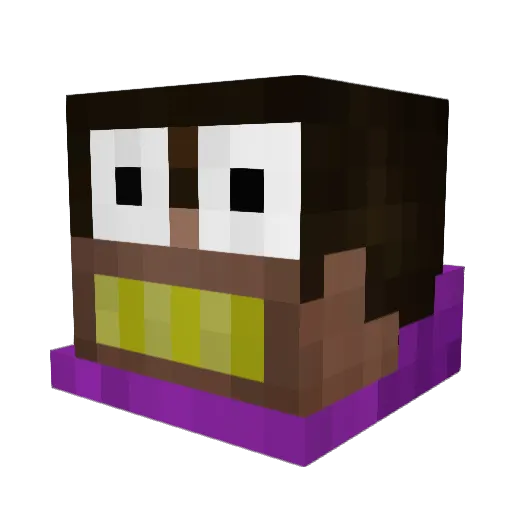 LeonardoGrin Minecraft avatar head, 3D render