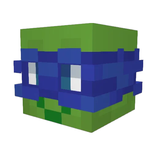 LeonardoHamato Minecraft avatar head, 3D render
