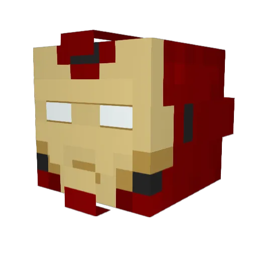 LeonardoL Minecraft avatar head, 3D render