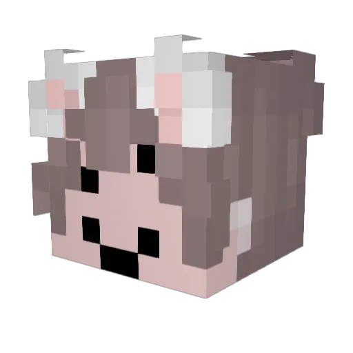 LeonardoPML Minecraft avatar head, 3D render
