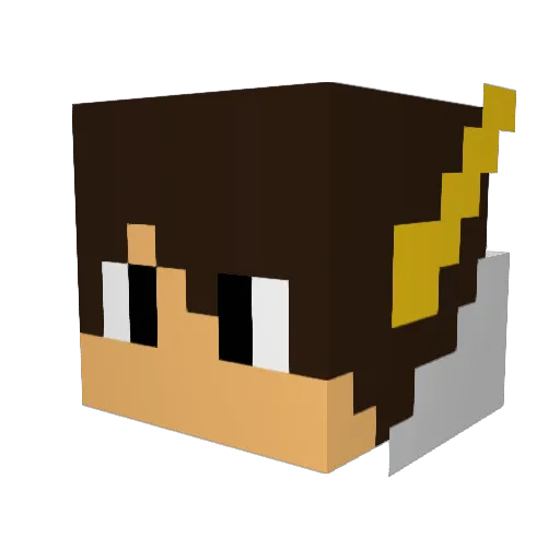 LeonardoRS Minecraft avatar head, 3D render