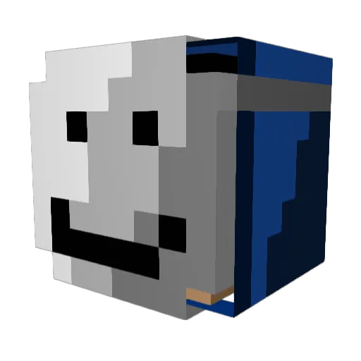 Leonardo_2021 Minecraft avatar head, 3D render
