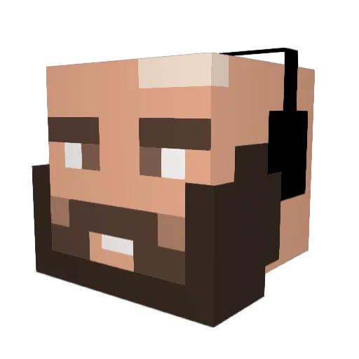 Leonatsou Minecraft avatar head, 3D render