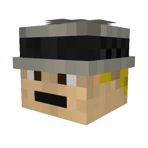 Leoncooling Minecraft avatar head, 3D render