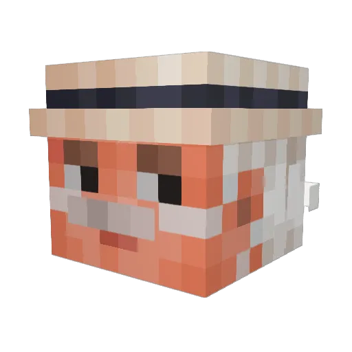 Leond1as Minecraft avatar head, 3D render